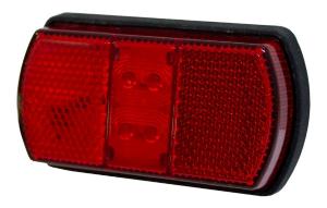 LED Lamp Rear RED 9-30V. 90x50x22m Rear Position Reflective Lens