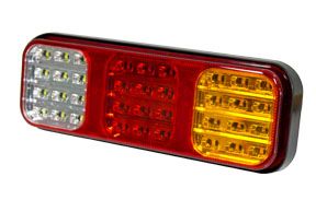 LED Rear Combo 9-33V 284x100x37mm Red Amber Truck Trailers Taillight